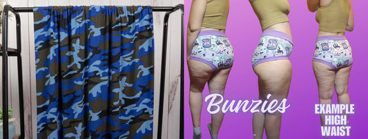 Blue, Black, Olive Camo | Bunzies Underwear | Choose Briefs, Booty, or Super Booty