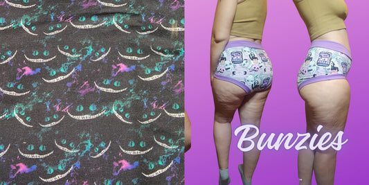 We're all mad here, Smile Cat, Tie Dye | Bunzies Underwear | Choose Briefs, Booty, or Super Booty