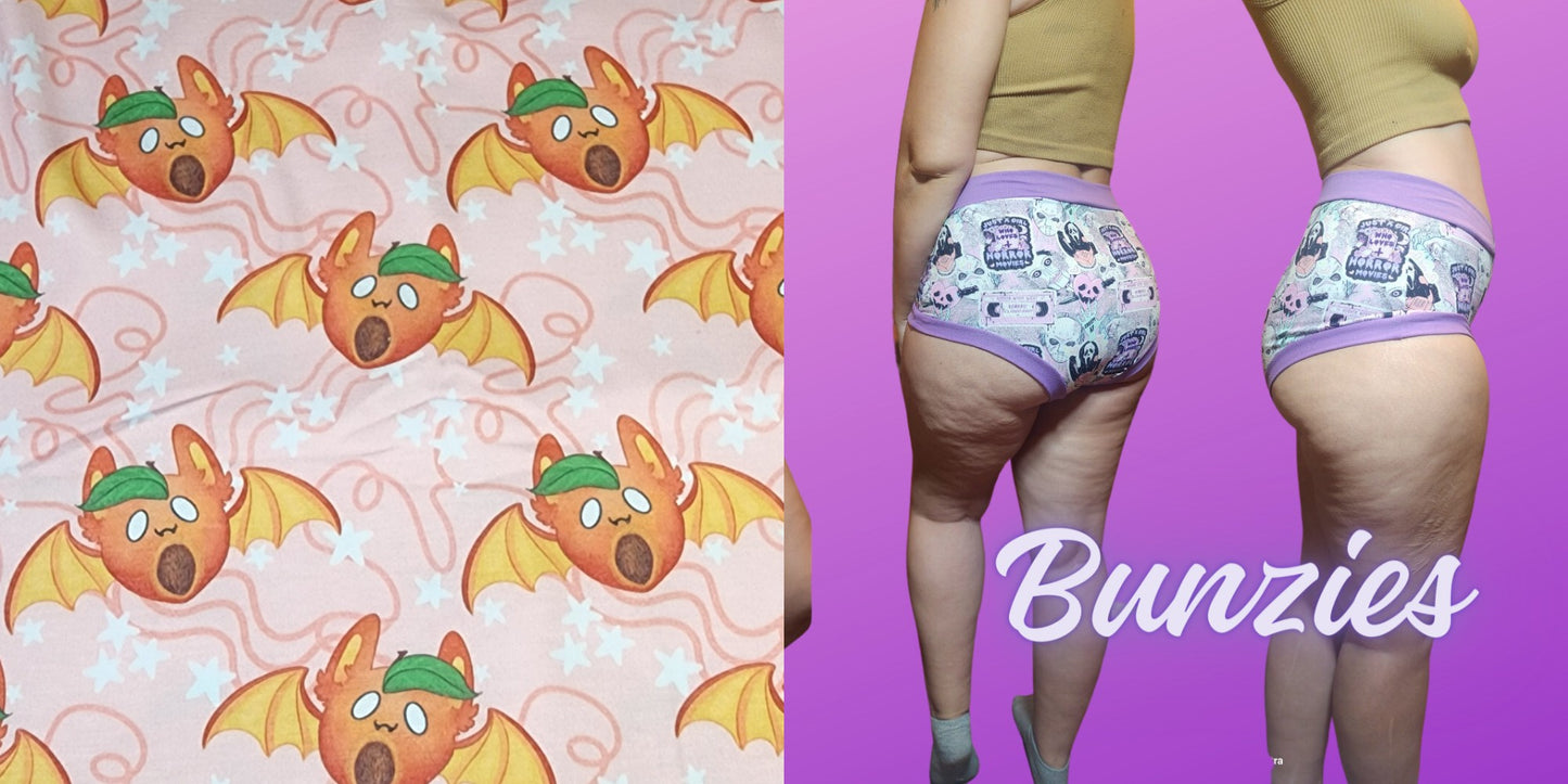 Peach Fruit Bat |  Bunzies Underwear | Choose Briefs, Booty, or Super Booty