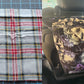 Plaid Lines, Soft Scarf Material | Mess-Proof Trash Tamer | Snap Closed trash can for your car