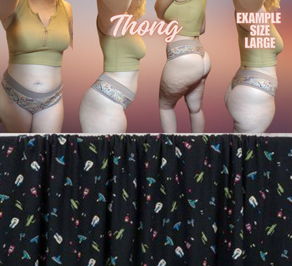 Succulent, Santa, Cactus, x6 Prints | Thondlewear, Thongs for every body | Elastic/Knit Bands