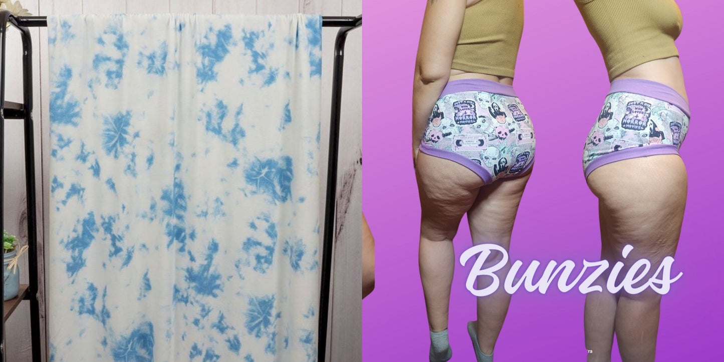 Blue Ivory Tie-Dye | Bunzies Underwear | Choose Briefs, Booty, or Super Booty