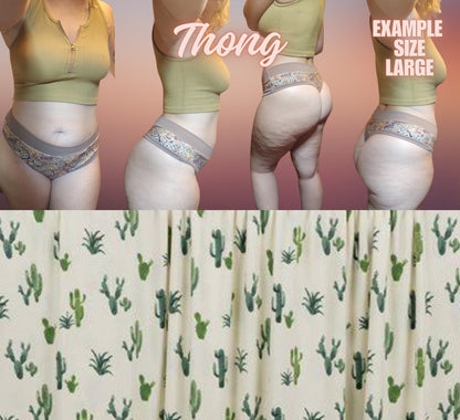 Succulent, Santa, Cactus, x6 Prints | Thondlewear, Thongs for every body | Elastic/Knit Bands