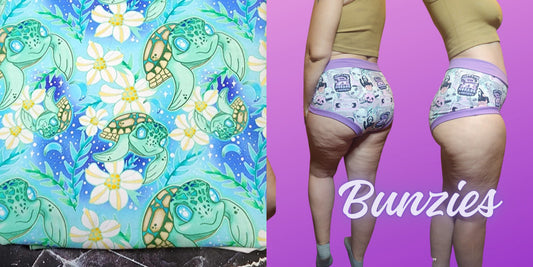 Floral Sea Turtle | Bunzies Underwear | Choose Briefs, Booty, or Super Booty