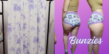 Lavender Ivory Tie-Dye | Bunzies Underwear | Choose Briefs, Booty, or Super Booty