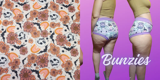 Skull, Bat, Floral Rainbow | Bunzies Underwear | Choose Briefs, Booty, or Super Booty
