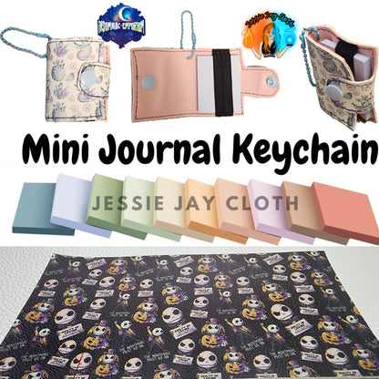 Reusable Mini Journal Keychain + Pen + Cord holder organizer + 50 sticky notes