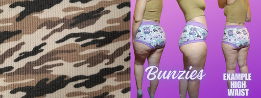 Mocha Camo | Bunzies Underwear | Choose Briefs, Booty, or Super Booty