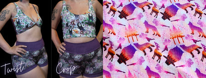 Custom 2-in-1 Crop Top | Fairy Forest, Woodland Animals