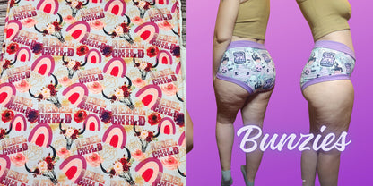 Rebel Child, Rainbow Skull | Bunzies Underwear | Choose Briefs, Booty, or Super Booty