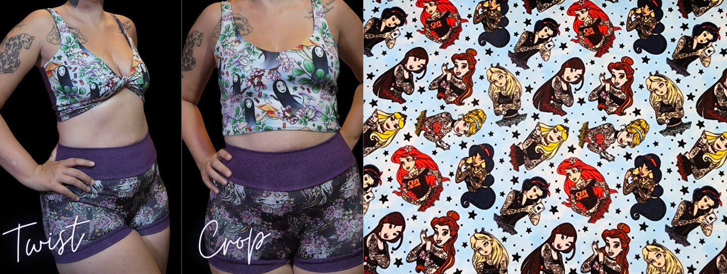 10 PRINTS! Custom 2-in-1 Crop Top | Chik, Zombie, Witchy, Humor, Sarcastic