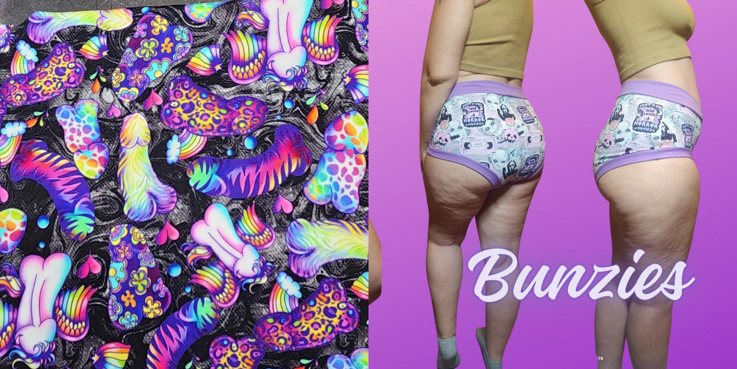 LF Dongs, Peen Rainbow | Bunzies Underwear | Choose Briefs, Booty, or Super Booty