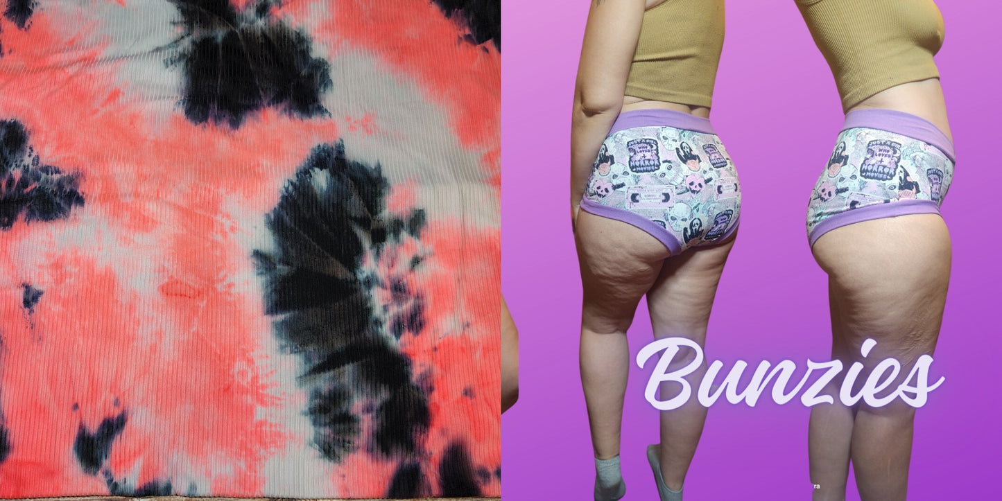 Hot Pink, Black, Navy Tie Dye | Bunzies Underwear | Choose Briefs, Booty, or Super Booty