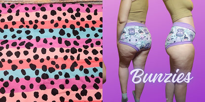 Polka Dot Lines Watercolor | Bunzies Underwear | Choose Briefs, Booty, or Super Booty