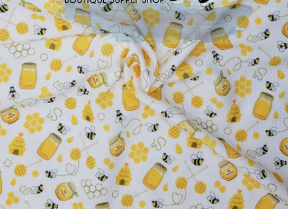 Honey Bee, Hidden Zipper Pocket | Stash Scrunchie