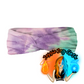 Purple Rain Tie Dye Waffle Knit | Twist Knot Head Band | Custom Turban Head Band | 4 Sizes