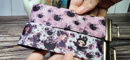 Kawaii Spiders & Witches, Bat, Cauldron, Black Cat | 1.5 inch Wide Wristlet Key Fob | Ribbon & Nylon