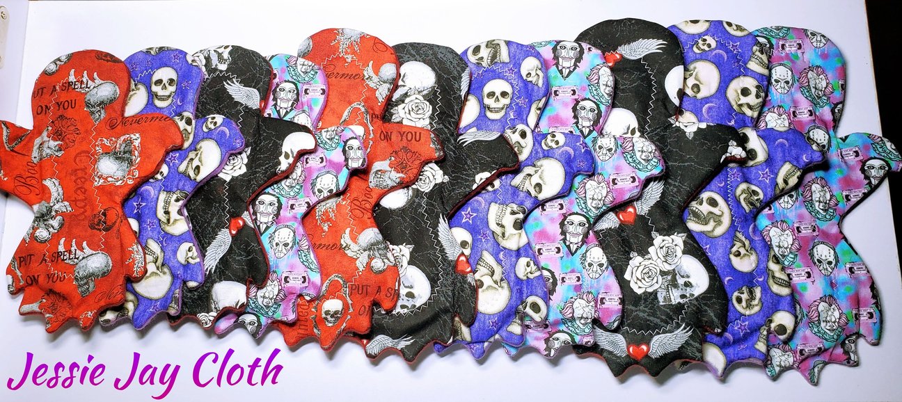 Custom Ghost Shaped Cloth Pad | 8/9/10/11/12/13/14 | 2.5" Snapped Width