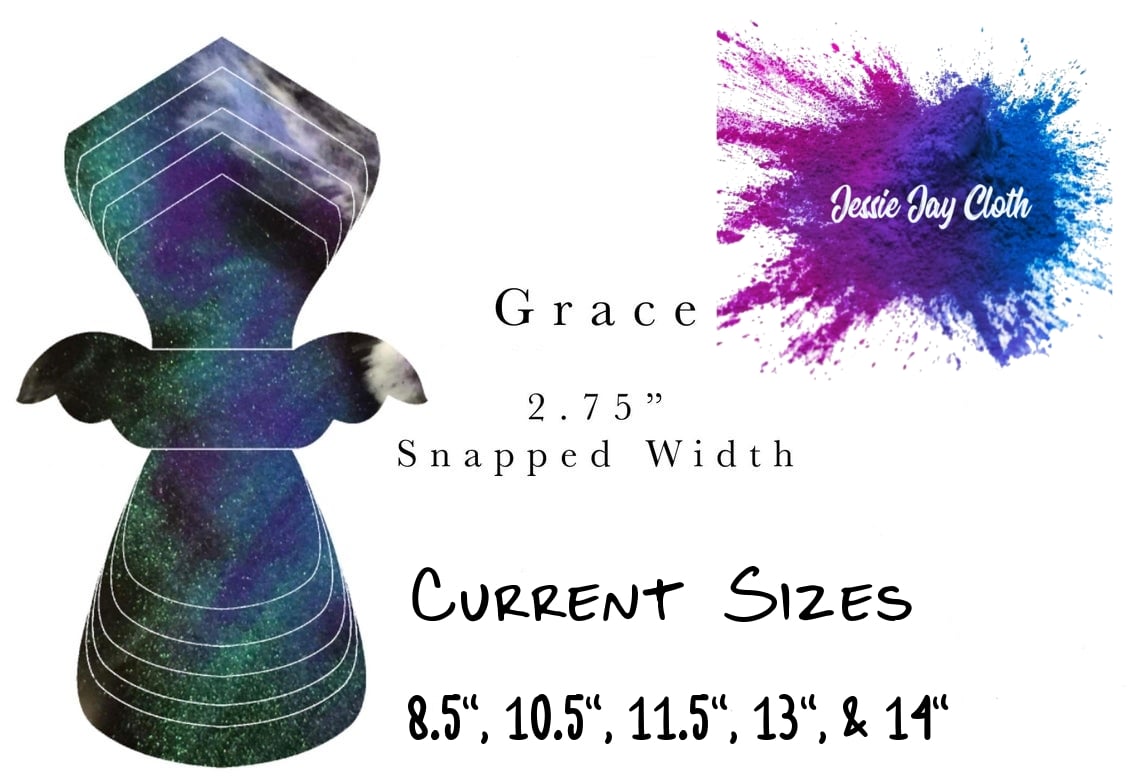 Miss Grace | Custom Cloth Pad | 8.5/10.5/11.5/13/14 | 2.75" Snapped Width