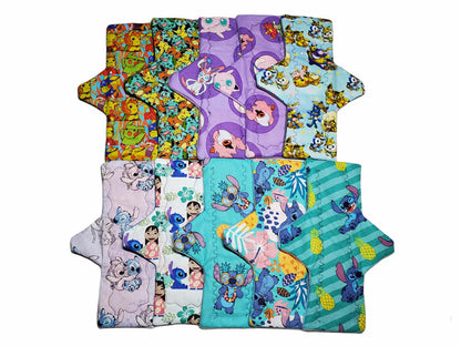 Budget Friendly Cloth Pads | Template J | 2.5" Snapped Width | 5-16 inches