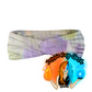 Purple Peach Blue Tie-Dye | Ribbed Pointelle | Twist Knot Head Band | Custom Turban Head Band | 4 Sizes