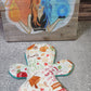 9" Miss Ginger Cloth Pad | Moderate Absorbency | Fall, Autumn Print | 2.75 inch Snapped Width