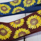 Navy & Cappuccino Sunflowers with gold flecks  | Cloth Pad Drying Strap |
