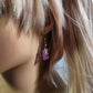 Ombre Glitter Gummy Bear Earrings | Rainbow Dangles | Pink & Purple