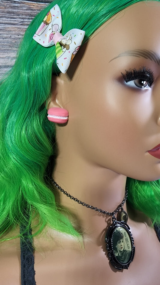 Pink Macaroon Stud Earrings | Kawaii Food Pastels