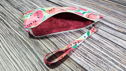 Pencil/Make Up Clutch Pouch Wristlet | Horror Print or Watermelon |