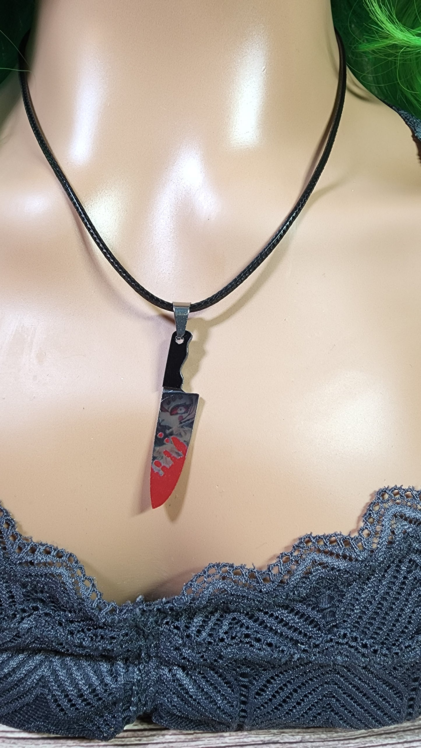 Bloody Reflective Knife necklace | Horror Inspired