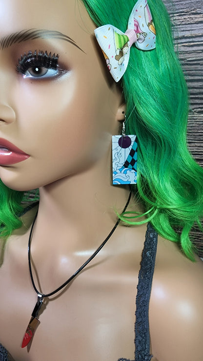 Medium  Anime Inspired Earrings  | Stainless Steel Hooks | Demon