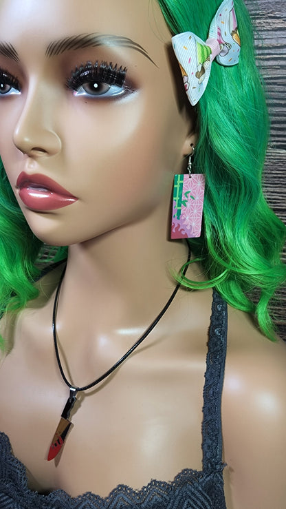 Medium  Anime Inspired Earrings  | Stainless Steel Hooks | Girl Demon