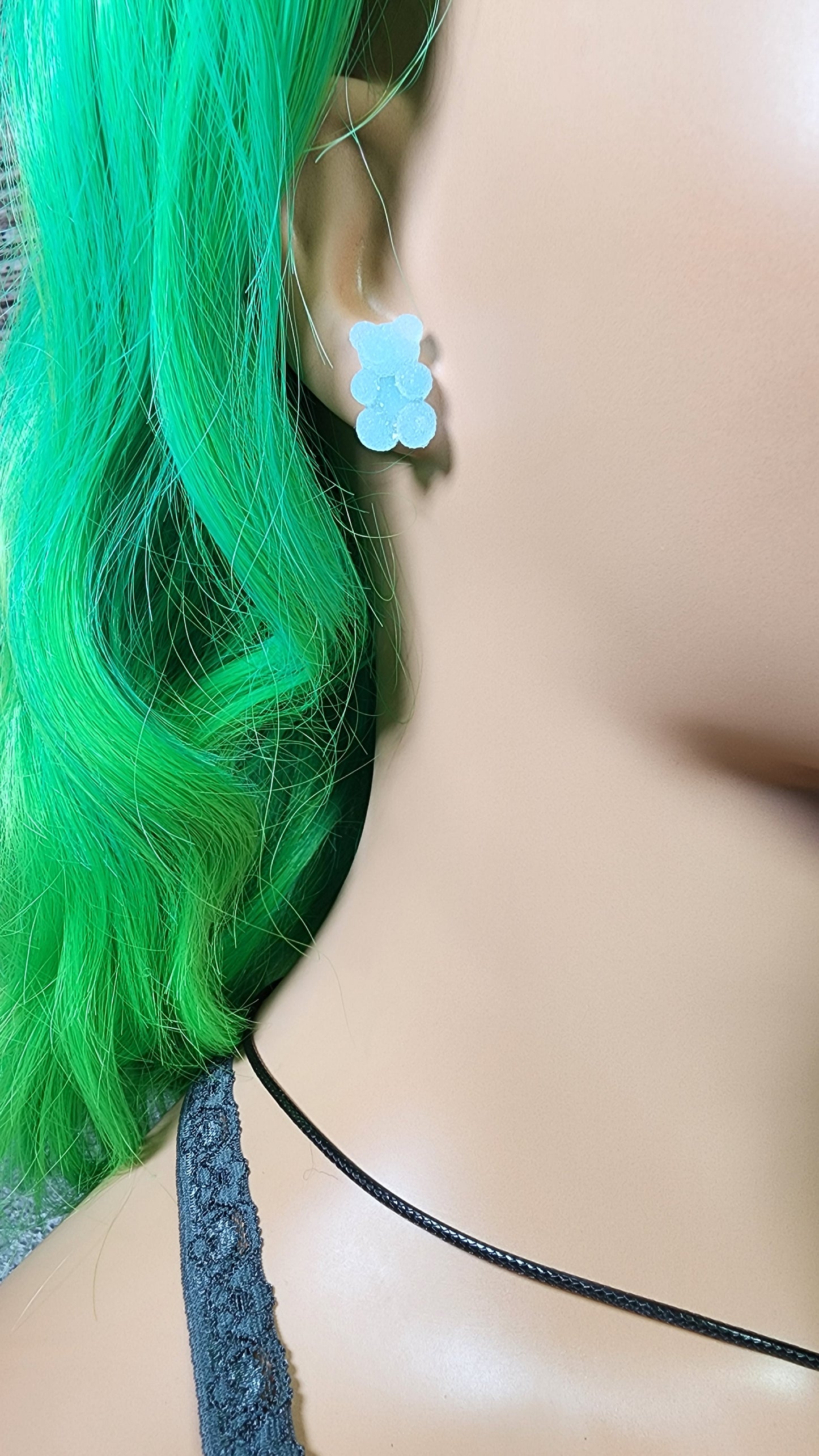 Textured Sugared Gummy Bear Earrings | Stud Style | Candy Gummie