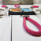 Dark Pink | Leather Braided Rope Key Chain Strap | Add on