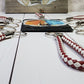 Burgundy & White | Leather Braided Rope Key Chain Strap | Add on