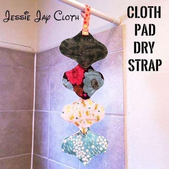 Cloth Pad Dry Straps - Elastic - Air Drying helps extend the life of your pad - Space Saver