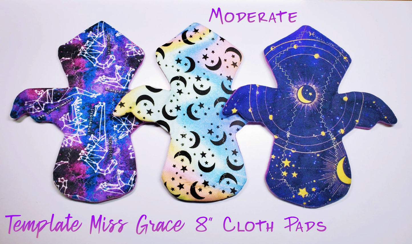 Miss Grace | Custom Cloth Pad | 8.5/10.5/11.5/13/14 | 2.75" Snapped Width