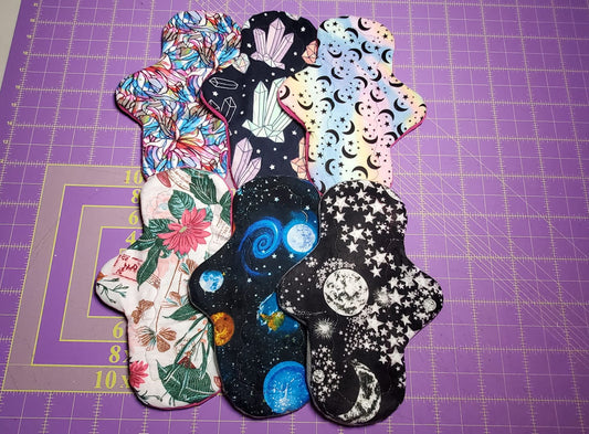 Flannel Sale | Classic Curvy Cloth Pad | 2.75" OR 3" Snapped | Up to 16 inches