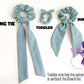 Blue Tie Dye   | Custom Hair Scrunchie | Adult Size & Toddler Size | 7 Options