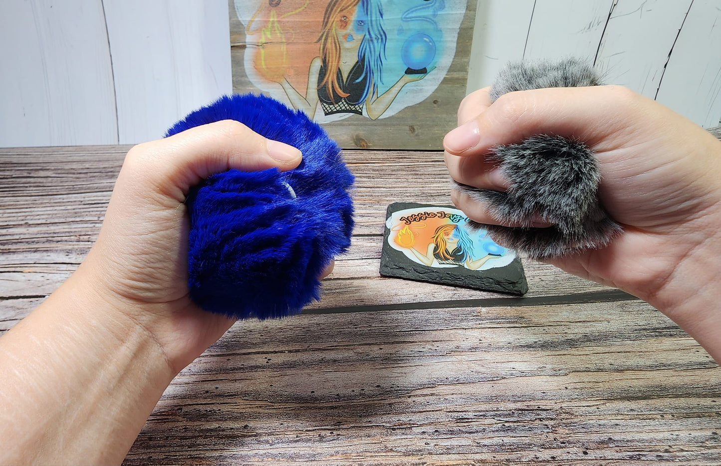 Large 10 cm Pompom Keychain | Or just the Pompom | Faux Rabbit Fur | Add on