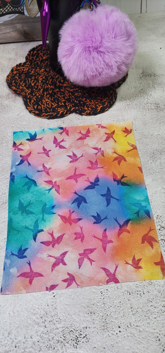 Size Small | Tie Dye Birds  | Semi Custom Boxy Bag | Cut out & ready to sew |