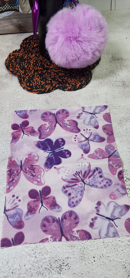 Size Small | Purple Butterfly  | Semi Custom Boxy Bag | Cut out & ready to sew |