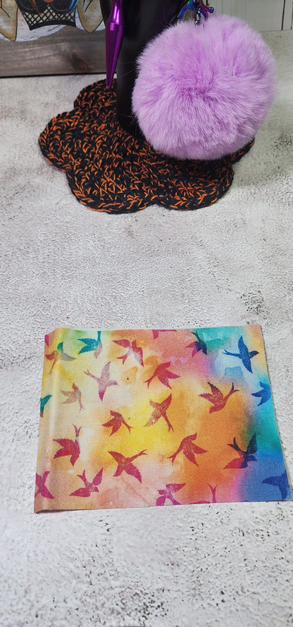 Tie Dye Birds | Semi Custom Mini Boxy Bag | Cut out & ready to sew |