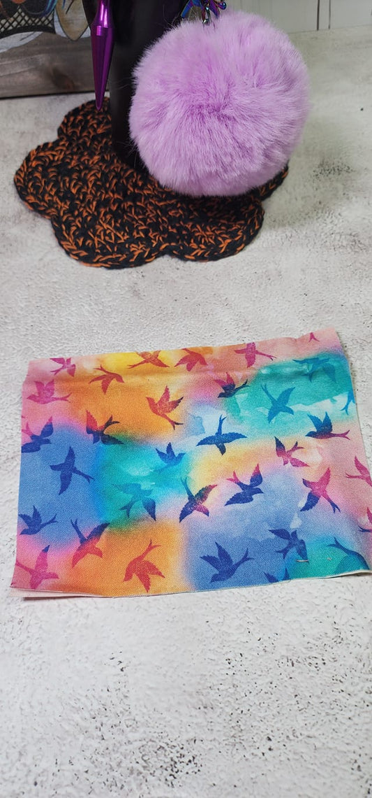 Size XS | Tie Dye Birds | Semi Custom Boxy Bag | Cut out & ready to sew |