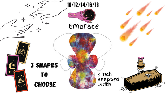 Embrace Custom Cloth Pad | WIDE FLARES |  10/12/14/16/18 | 3" Snapped Width