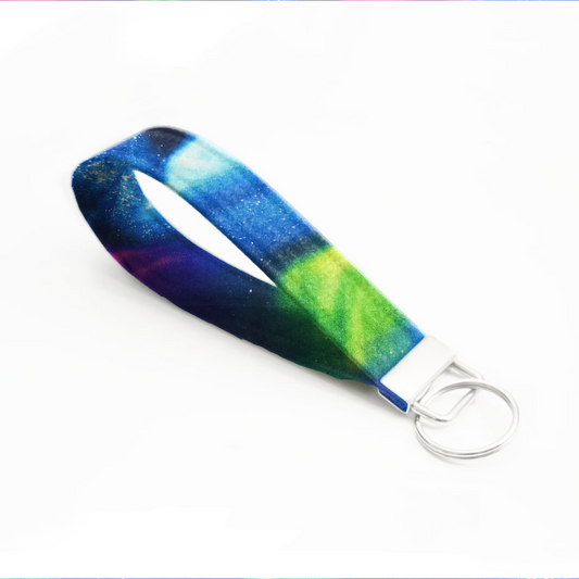 Northern Lights | Wristlet Key Fob | Fabric Keychain | Great for gifts |