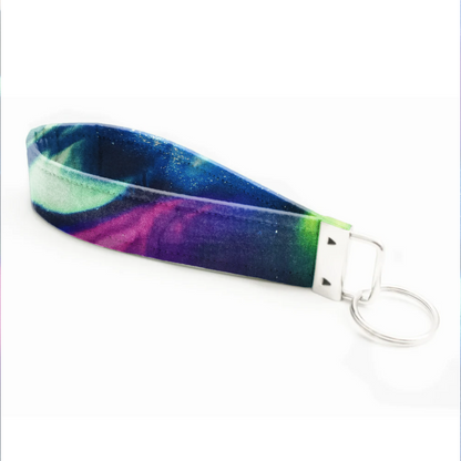 Northern Lights | Wristlet Key Fob | Fabric Keychain | Great for gifts |