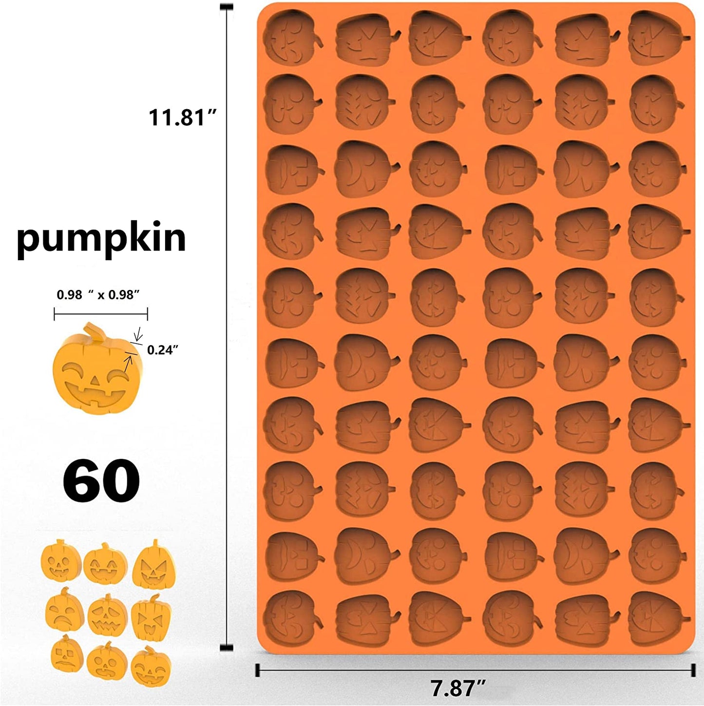 Tiny Jack O' Lantern Soap | Pumpkin | 0.98" X 0.98" X 0.24" depth | Multi Use Or Single Use Soap