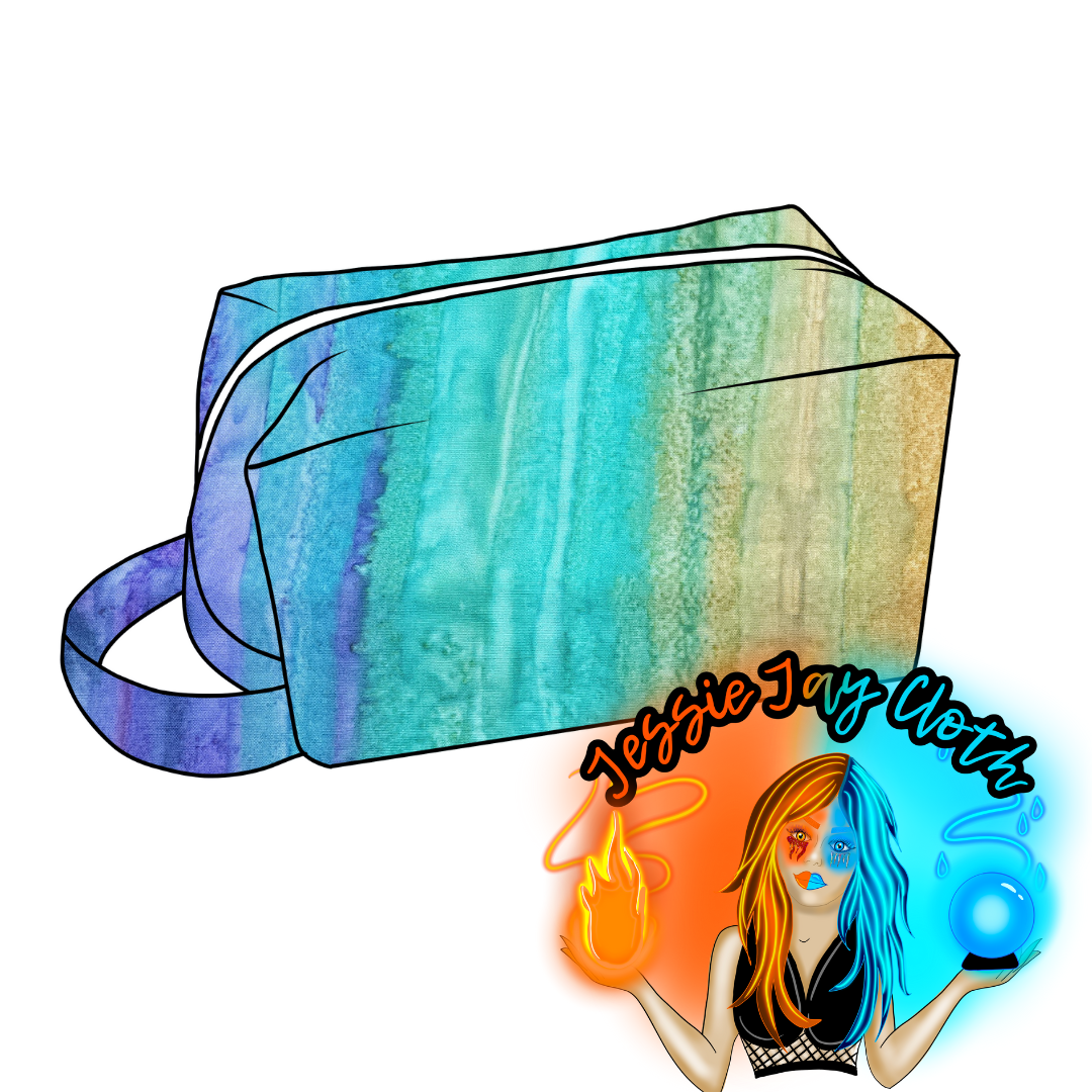 Emerald Jewel Tie Dye Semi Custom Boxy Bag | Storage or Wet Bag | Diaper Pod |  Choose Your size & Customization |